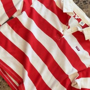 Levis cropped rugby shirt